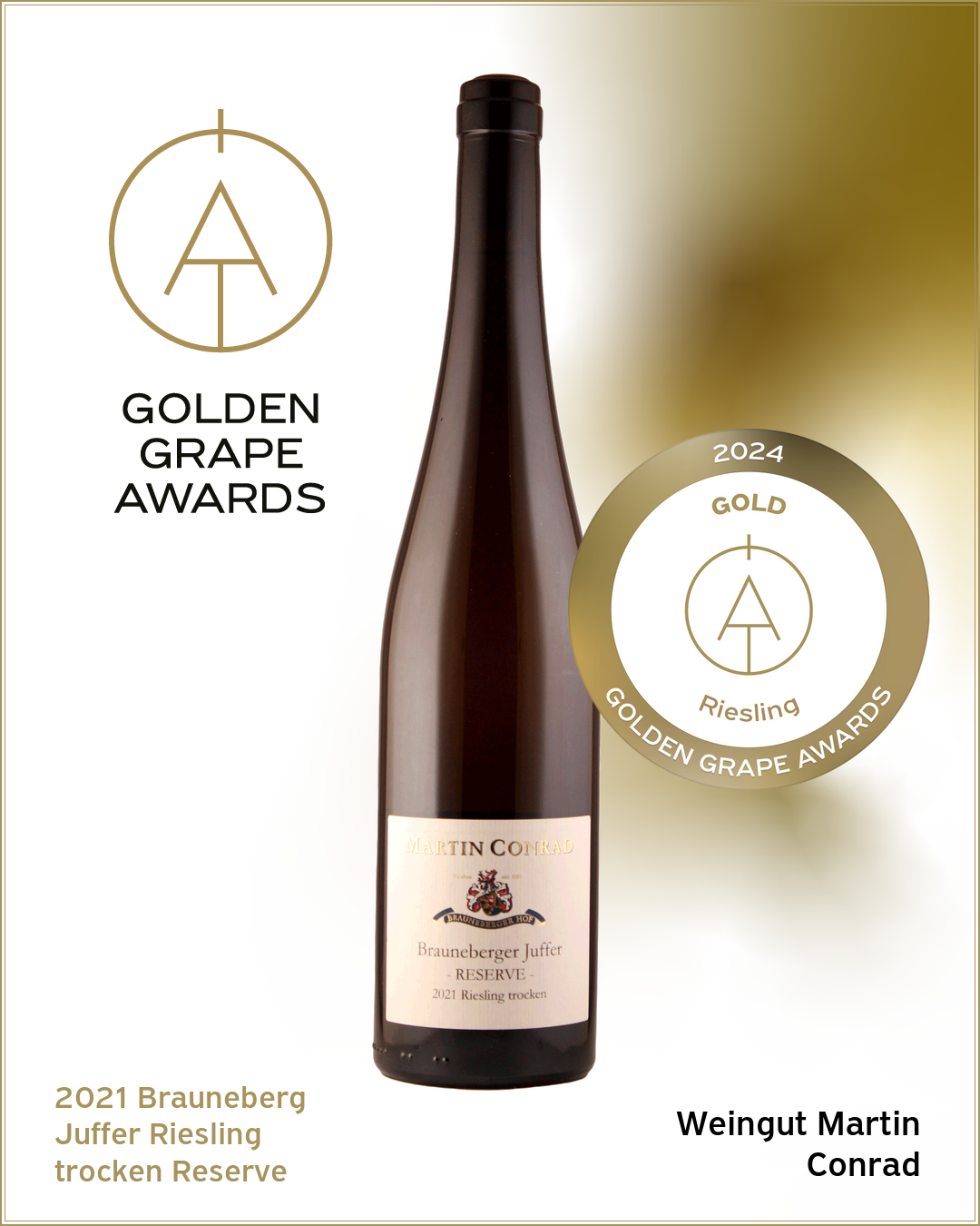 <br>Artikel-Nr.: 21-04R<br>2021 Brauneberger Juffer - RESERVE - Riesling Qualitätswein  trocken 0,75l * (Versteigerungswein 11-2023 - 2 Jahre Hefelager) GOLDMEDAILLE<br> – Bild 2