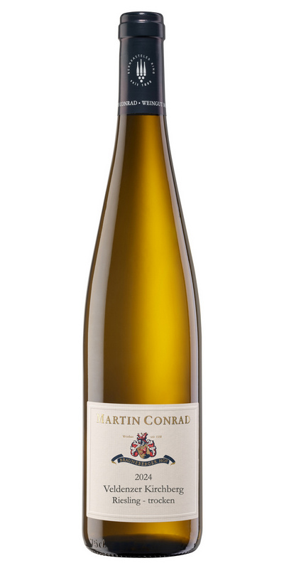 <br>Artikel-Nr.: 24-02<br>2024 Veldenzer Kirchberg Riesling Qualitätswein  trocken 0,75l (Fülldatum: Juli/Aug. 2025 - ab sofort vorbestellbar)<br>