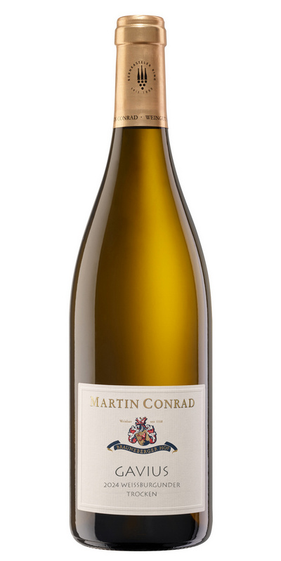 <br>Artikel-Nr.: 24-09<br>2024 GAVIUS Weißburgunder GOLDKAPSEL Mosel Weißburgunder Qualitätswein  trocken 0,75l (Fülldatum: Sept. 2025 - ab sofort vorzubestellen)<br>