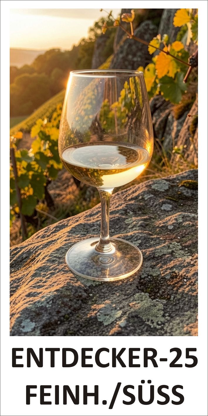 <br>Artikel-Nr.: 25-ENTD-FS<br>ENTDECKER-PAKET 2025er Weine - FEINHERB/SUSS - Paketpreis: 89,00 € inkl. Frachtkosten innerhalb Deutschlands.<br>