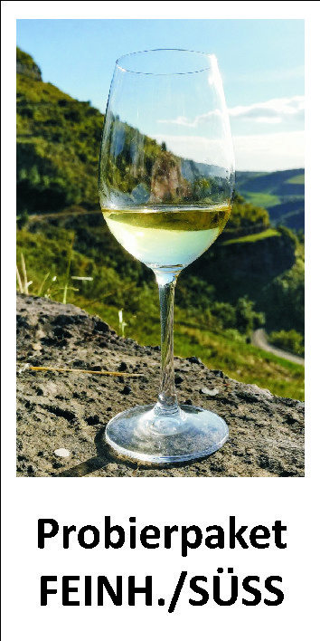<br>Artikel-Nr.: Probe-FS<br>PROBIER-PAKET Sekt + Wein - FEINHEREB / SUESS: Das Paket enthält je 1 Flasche Nr. 19-2 (Sekt), 25-18, 25-13, 23-14, 24-22, 25-23 Paketpreis: 89,90 € (statt 108,60 €)<br>
