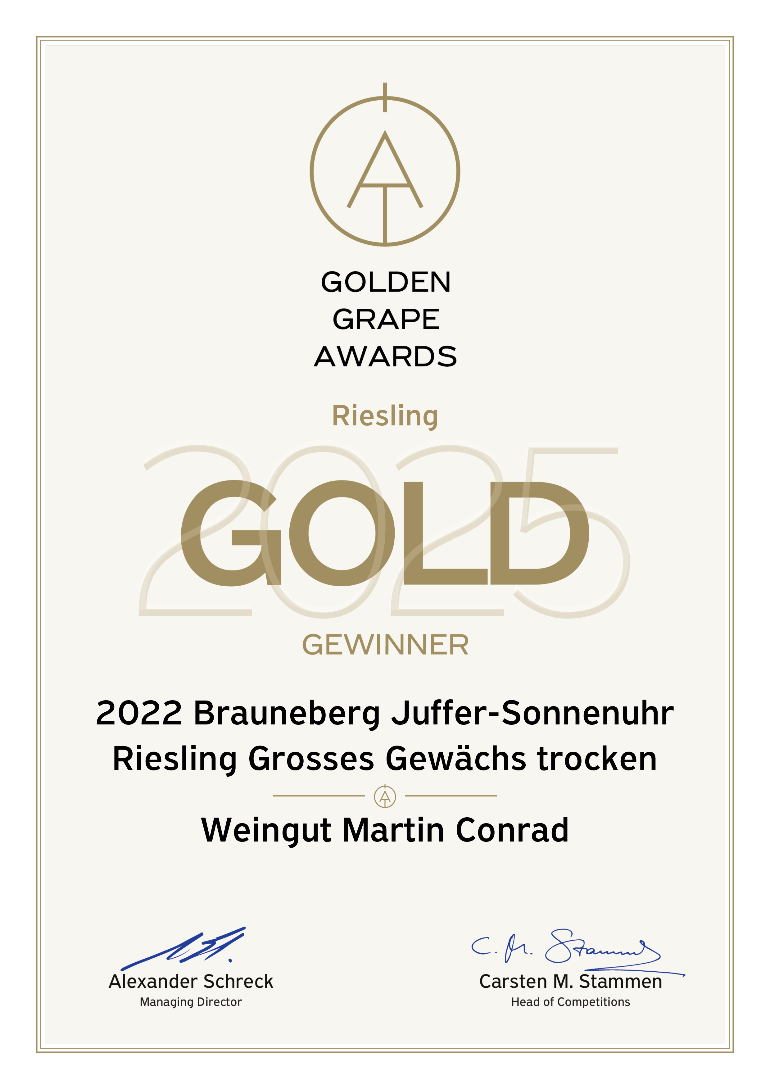 <br>Artikel-Nr.: 22-10<br>2022 Brauneberger Juffer-Sonnenuhr GG Riesling Qualitätswein trocken 0,75l (BIO-WEIN)<br> – Bild 3