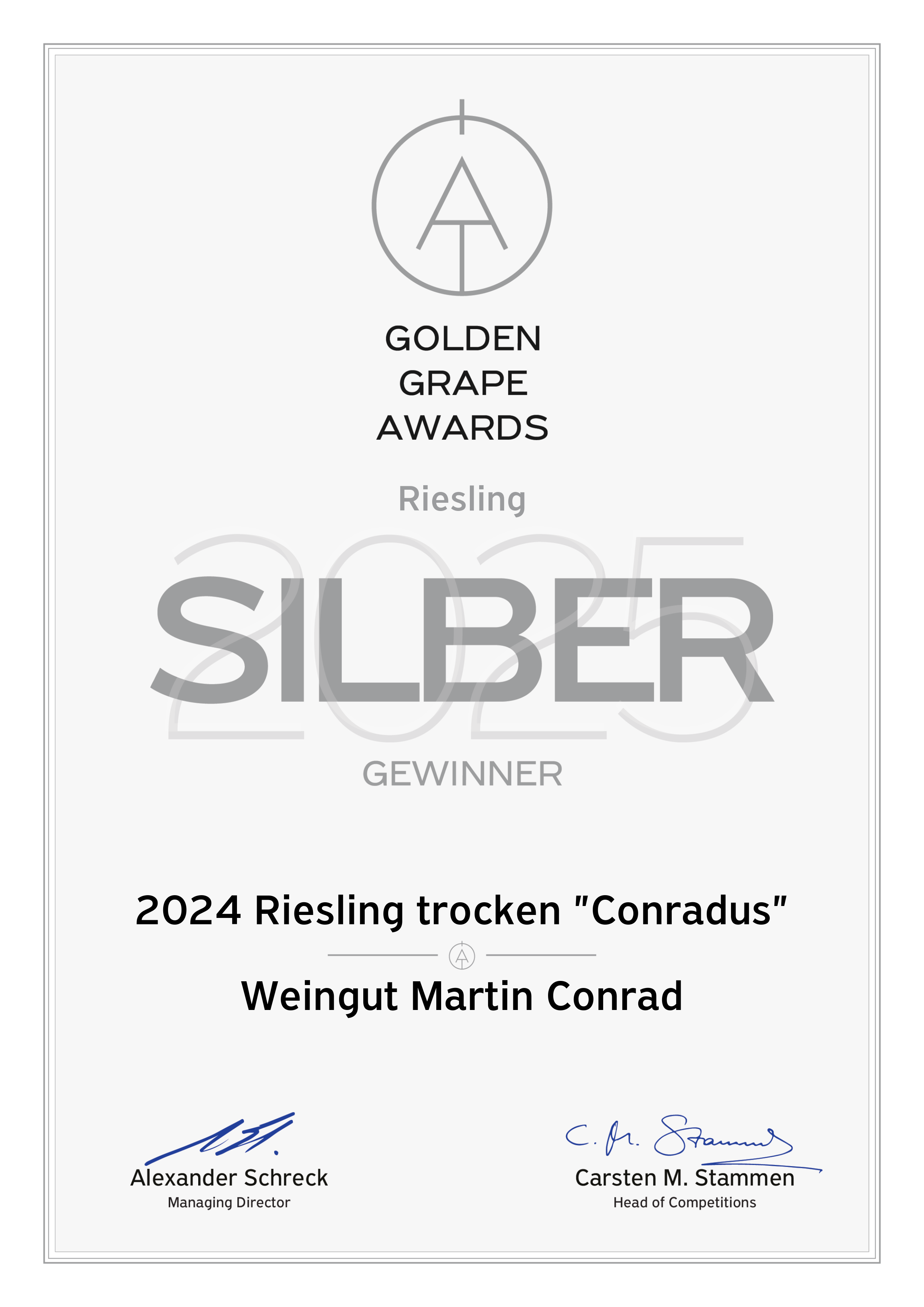 <br>Artikel-Nr.: 24-08<br>2024 CONRADUS - Mosel Riesling Qualitätswein trocken 0,75l<br> – Bild 3