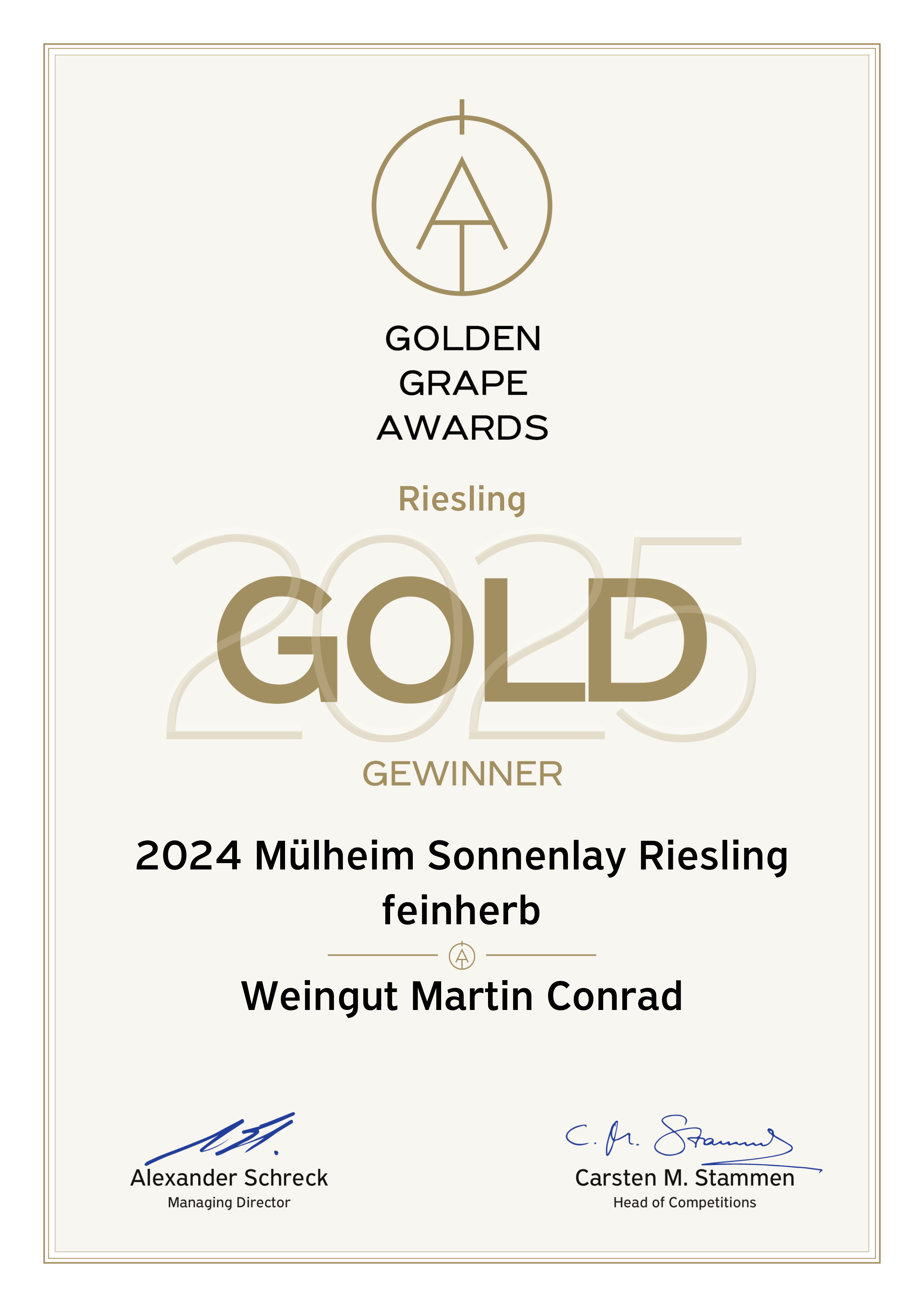 <br>Artikel-Nr.: 24-11<br>2024 Mülheimer Sonnenlay Riesling Qualitätswein feinherb 0,75l<br> – Bild 3