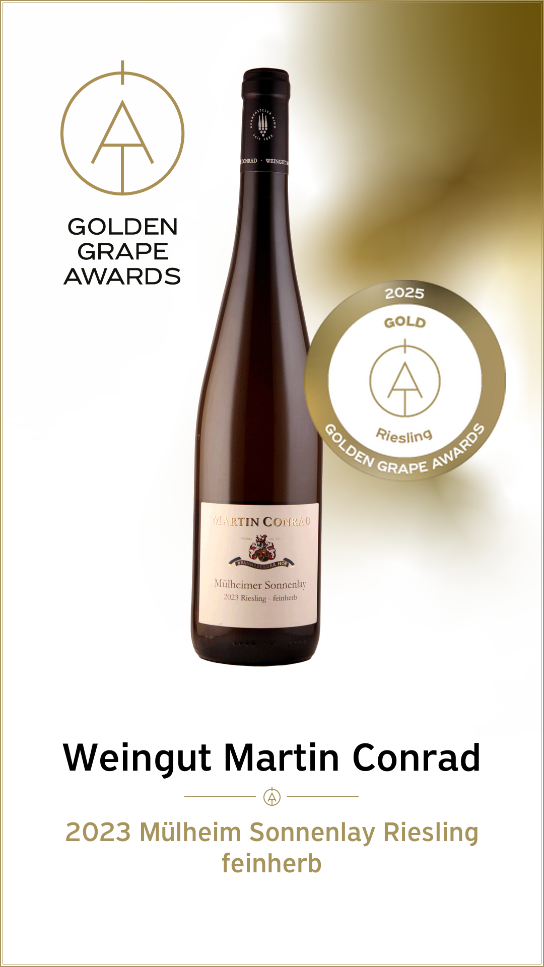 <br>Artikel-Nr.: GGA25-FHS<br>Golden Grape Award GOLD-PAKET - FEINHERB/SÜSS mit je einer Flasche: 23-11, 24-11, 24-13, 23-14, 24-22, 23-23 - zum Vorzugspreis von 95,00 € statt 104,40 € (zuzüglich Versand)<br> – Bild 3