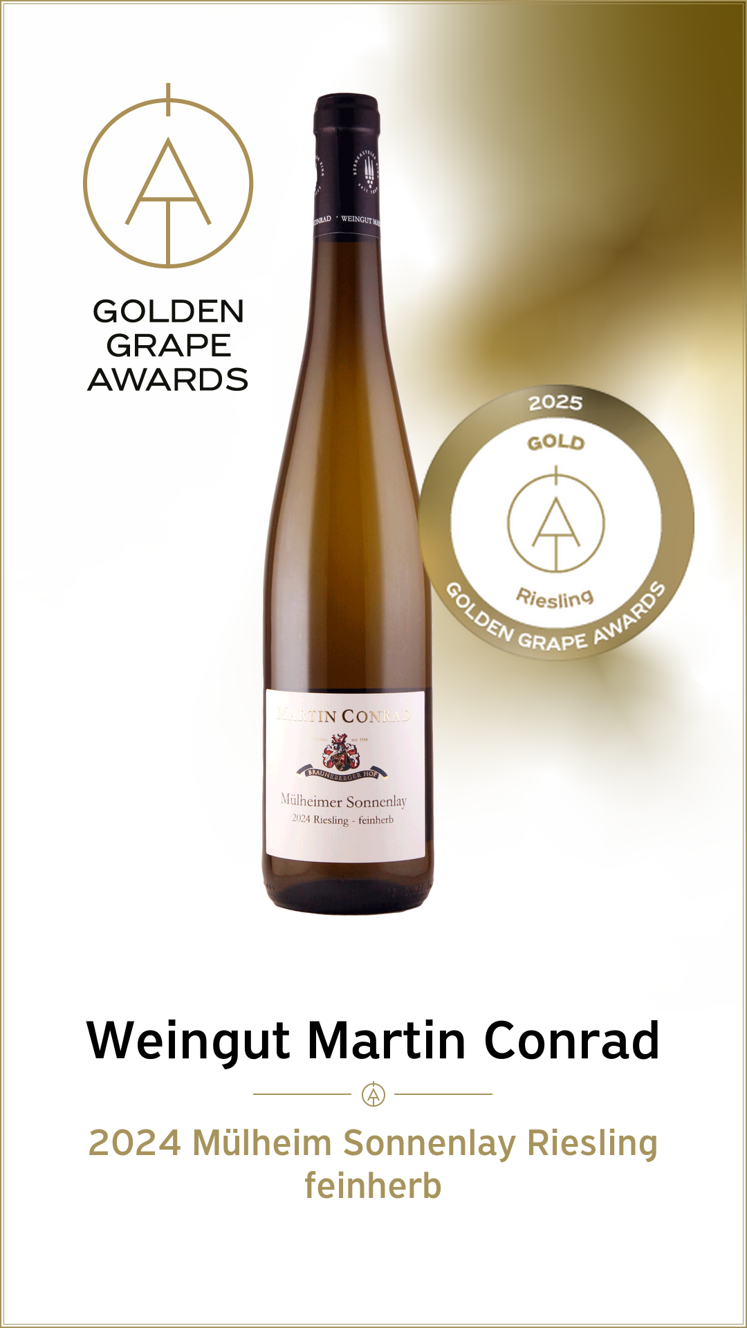 <br>Artikel-Nr.: GGA25-FHS<br>Golden Grape Award GOLD-PAKET - FEINHERB/SÜSS mit je einer Flasche: 23-11, 24-11, 24-13, 23-14, 24-22, 23-23 - zum Vorzugspreis von 95,00 € statt 104,40 € (zuzüglich Versand)<br> – Bild 4